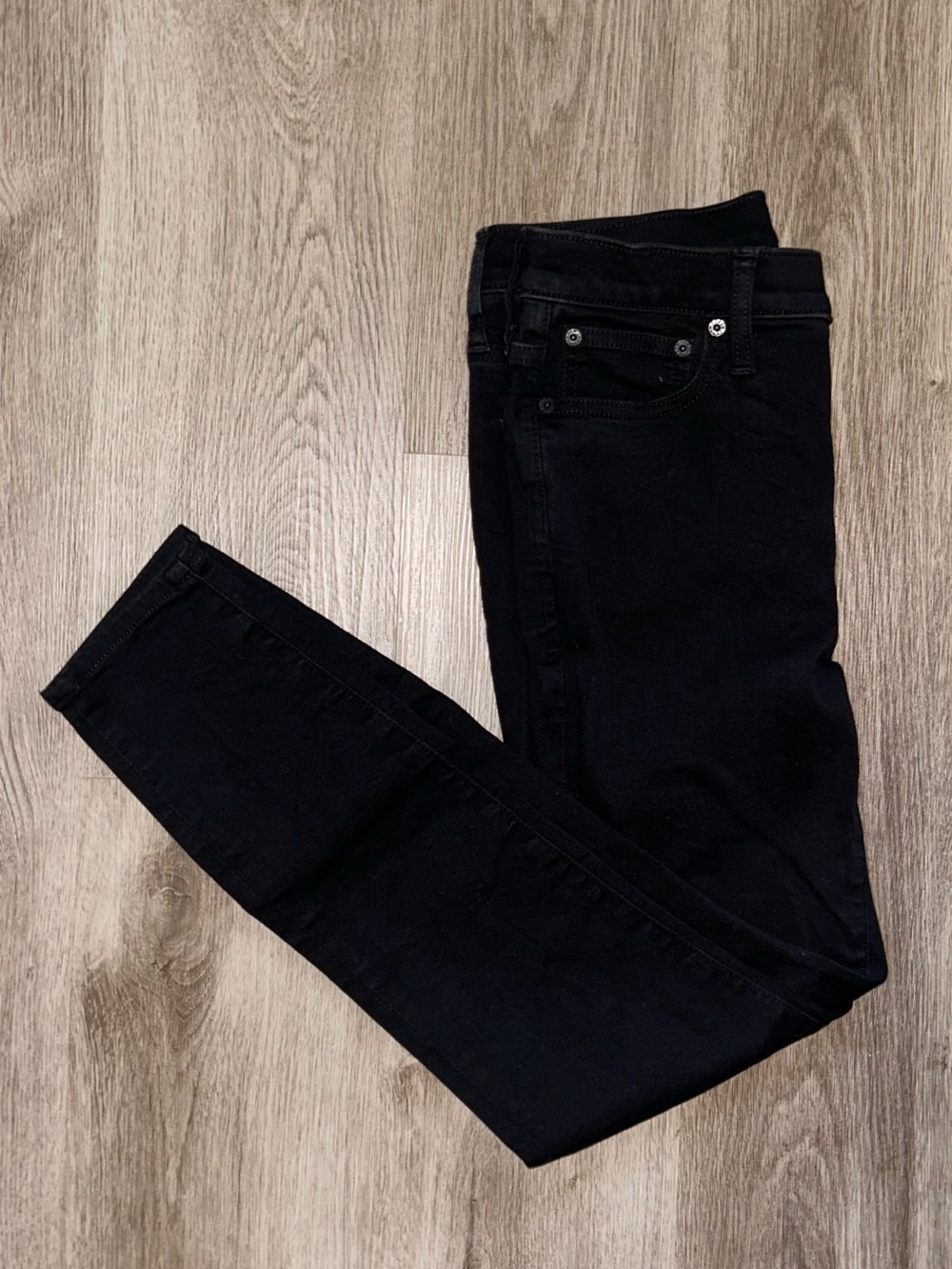 J.Crew 9" Mid-Rise Skinny Jeans Black Denim - Size 26